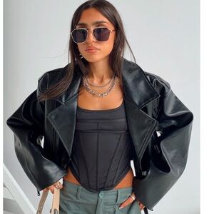 Princess Polly Lioness Staten Island Jacket Leather